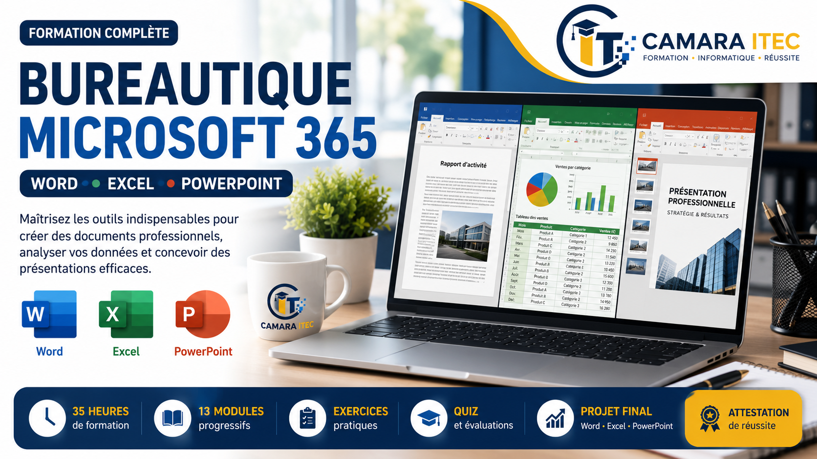 Bureautique Microsoft 365 – Word, Excel et PowerPoint