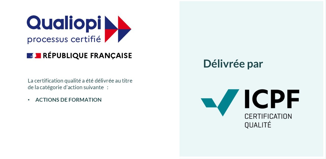 Certification Qualiopi - Actions de formation - délivrée par ICPF